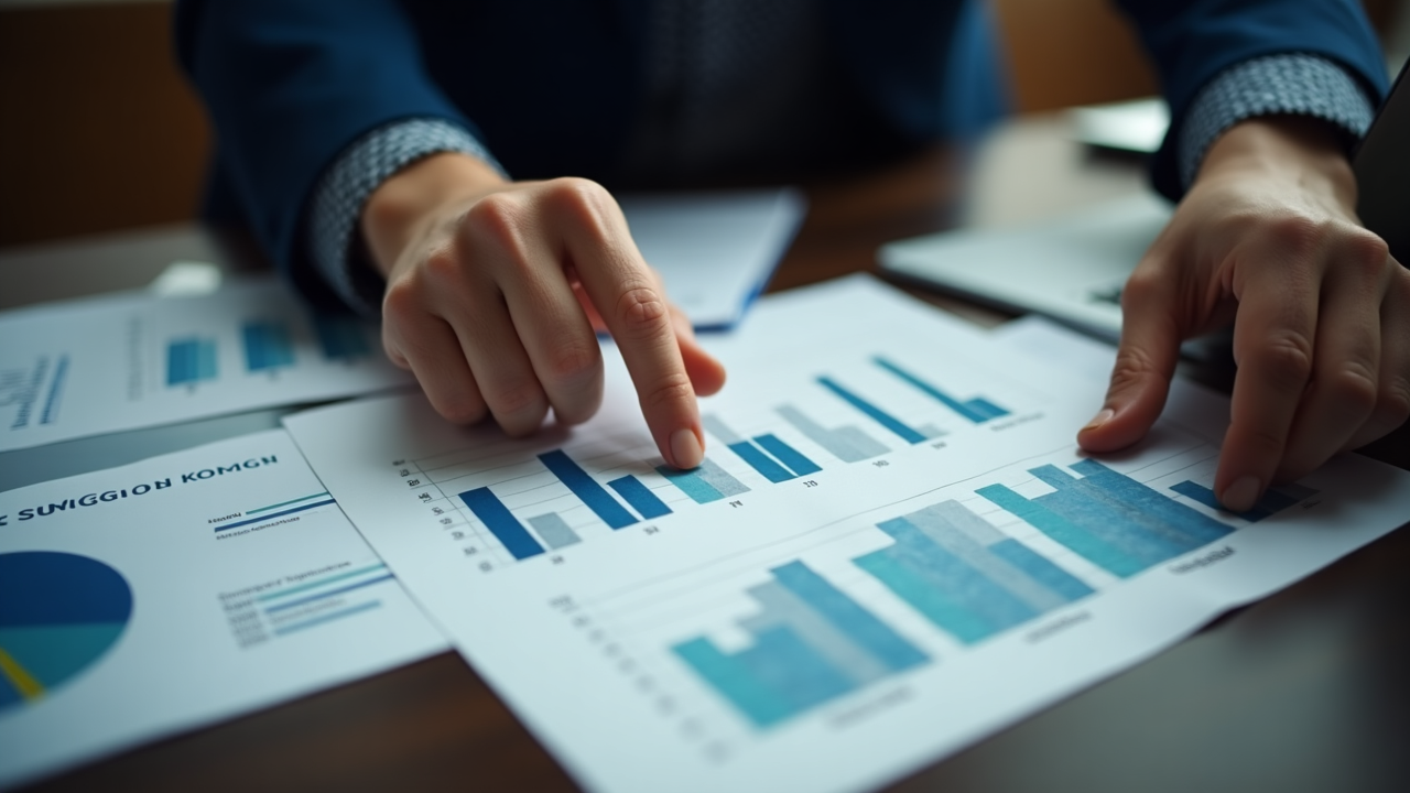 Financial planning session with charts and documents
